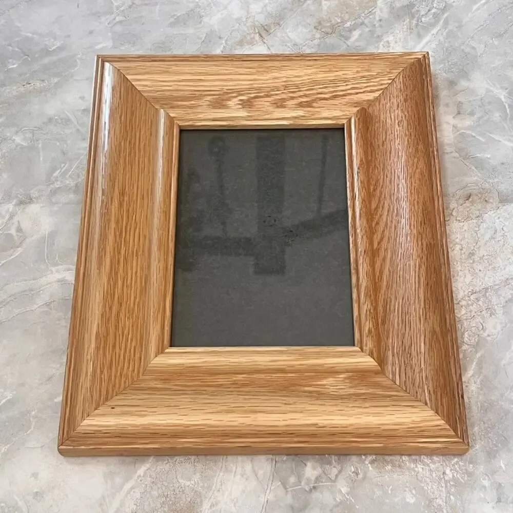Solid Oak Small Picture Frame Natural Finish Fits 4.5